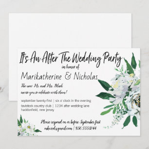 Witte Bloemen Voor Alle Seizoenen Na Trouwfeest Kaart