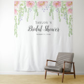 Witte Bloemen Vrijgezellenfeest Achtergrond Wandkleed (In situ)