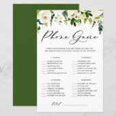 Witte bloemen wat er op je Kaart van de telefoondo (Voorkant / Achterkant)