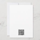 Witte Bloemen Waterverf bruiloft QR Code Uitnodigi Kaart (Achterkant)