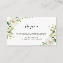 Witte Bloemen Waterverf bruiloft receptie