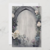 Witte Bloemen Waterverf Gotische Pagan Handfasting Kaart (Achterkant)