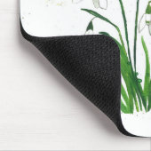 Witte bloemen waterverf Lente Rustisch Muismat (Hoek)