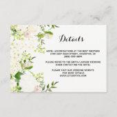 Witte bloemen Wedding Retails, routebeschrijving i Informatiekaartje (Voorkant)