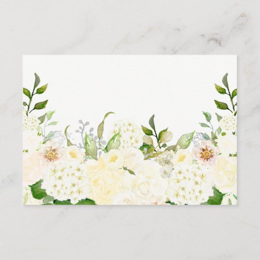 Witte bloemen Wedding Retails, routebeschrijving i Informatiekaartje (Achterkant)