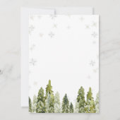 Witte Bloemen Winter Baby shower Invitation Kaart (Achterkant)