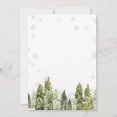 Witte Bloemen Winter Housewarming Party Kaart (Achterkant)