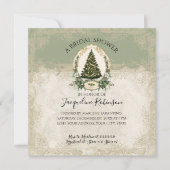 Witte Bloemen Winter Kerstboom Elegant Kaart (Voorkant)