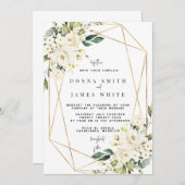 Witte Bloemen | Witte hortensia Kaart (Voorkant / Achterkant)