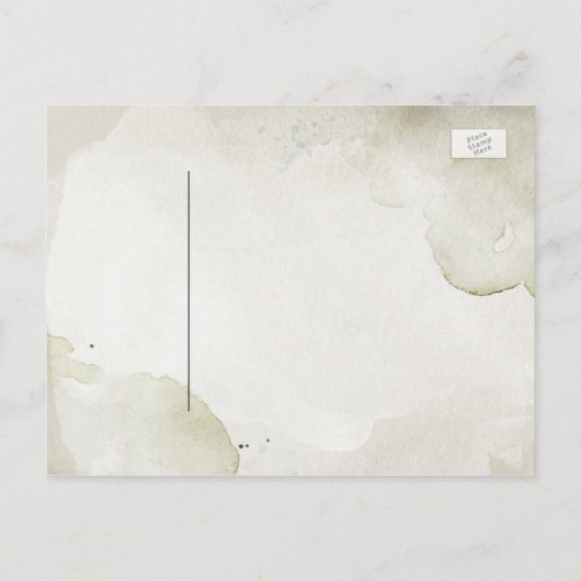 Witte Bloemen Zachte  Save the Date Aankondigingskaart (Achterkant)