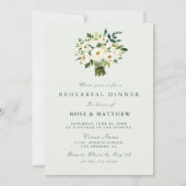 Witte Bloemen Zomer Repetitie Diner Uitnodiging (Voorkant)