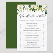 Witte bloemen zou ze een Baby shower zijn (Voorkant / Achterkant)