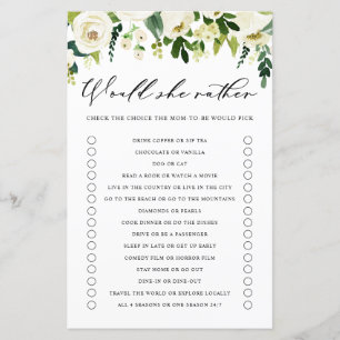 Witte bloemen zou ze een Baby shower zijn