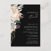 Witte Bloemen | Zwart overzicht van evenementen Informatiekaartje (Voorkant)