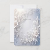 Witte bloemenbloei dank je wel kaart (Achterkant)