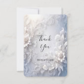 Witte bloemenbloei dank je wel kaart (Voorkant)