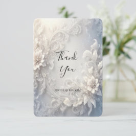 Witte bloemenbloei dank je wel kaart