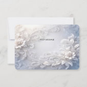 Witte bloemenbloei dank je wel kaart (Achterkant)