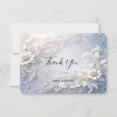 Witte bloemenbloei dank je wel kaart (Voorkant)