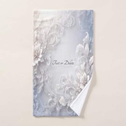 Witte bloemenbloemenhanddoek set bad handdoek (Handdoek)