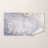 Witte bloemenbloemenhanddoek set bad handdoek (Handdoek)