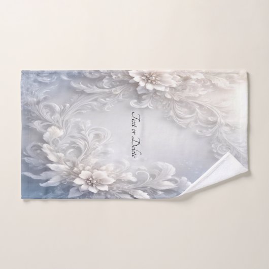 Witte bloemenbloemenhanddoek set bad handdoek (Handdoek)