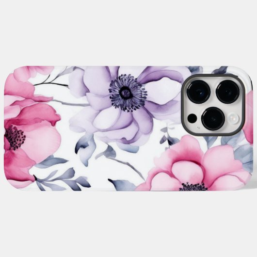Witte bloemenboho esthetisch Case-Mate iPhone case (Achterkant (horizontaal))