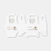 Witte bloemendoop bedankdoosjes (Uitgevouwen)