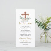 Witte bloemendoop bedankkaart (Staand voorkant)