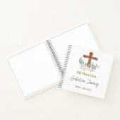 Witte bloemendoop Gastteken Notitieboek (Binnen)