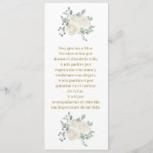 Witte bloemendoop menu (Achterkant)