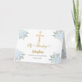 Witte bloemendoop Spaans Bedankkaart (Voorkant)