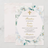 Witte bloemendoop voor lijst kaart (Voorkant / Achterkant)