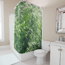 Witte bloemendouchegordijn douchegordijn