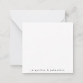 Witte bloemenelegante bruiloft blanco dank u notitiekaartje (Achterkant)