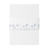 Witte bloemenelegante bruiloft uitnodigingen wikkel (Achterkant Voorbeeld)