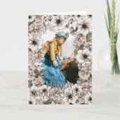 Witte bloemenfoto Moederdag Kaart (Voorkant)