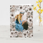 Witte bloemenfoto Moederdag Kaart (Gele Bloem)