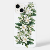Witte bloemengebouwen bloemen Case-Mate iPhone case (Achterkant)