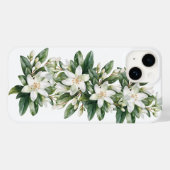 Witte bloemengebouwen bloemen Case-Mate iPhone case (Achterkant (horizontaal))