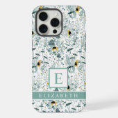  witte bloemengroene bloemen iPhone hoesje (Achterkant)