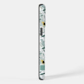  witte bloemengroene bloemen iPhone hoesje (Rechterkant)