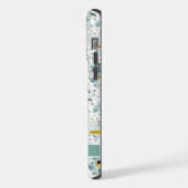  witte bloemengroene bloemen iPhone hoesje (Linkerkant)