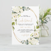 Witte bloemenhortensia, groen, geometrisch kaart (Staand voorkant)