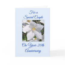 Witte bloemenhulde Persoonlijke 20e trouwdag