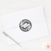 Witte bloemenkrans & banner Sticker (Envelop)