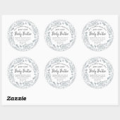 Witte bloemenkrans bodybutter of scrub ronde sticker (Vel)