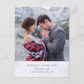 Witte bloemenkrans bruiloft details foto informatiekaartje (Achterkant)