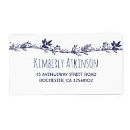 Witte bloemenmarine elegante bruiloft etiket