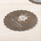 Witte Bloemenneutrale Herfst 100ste Verjaardag Kartonnen Onderzetters (Gekanteld)